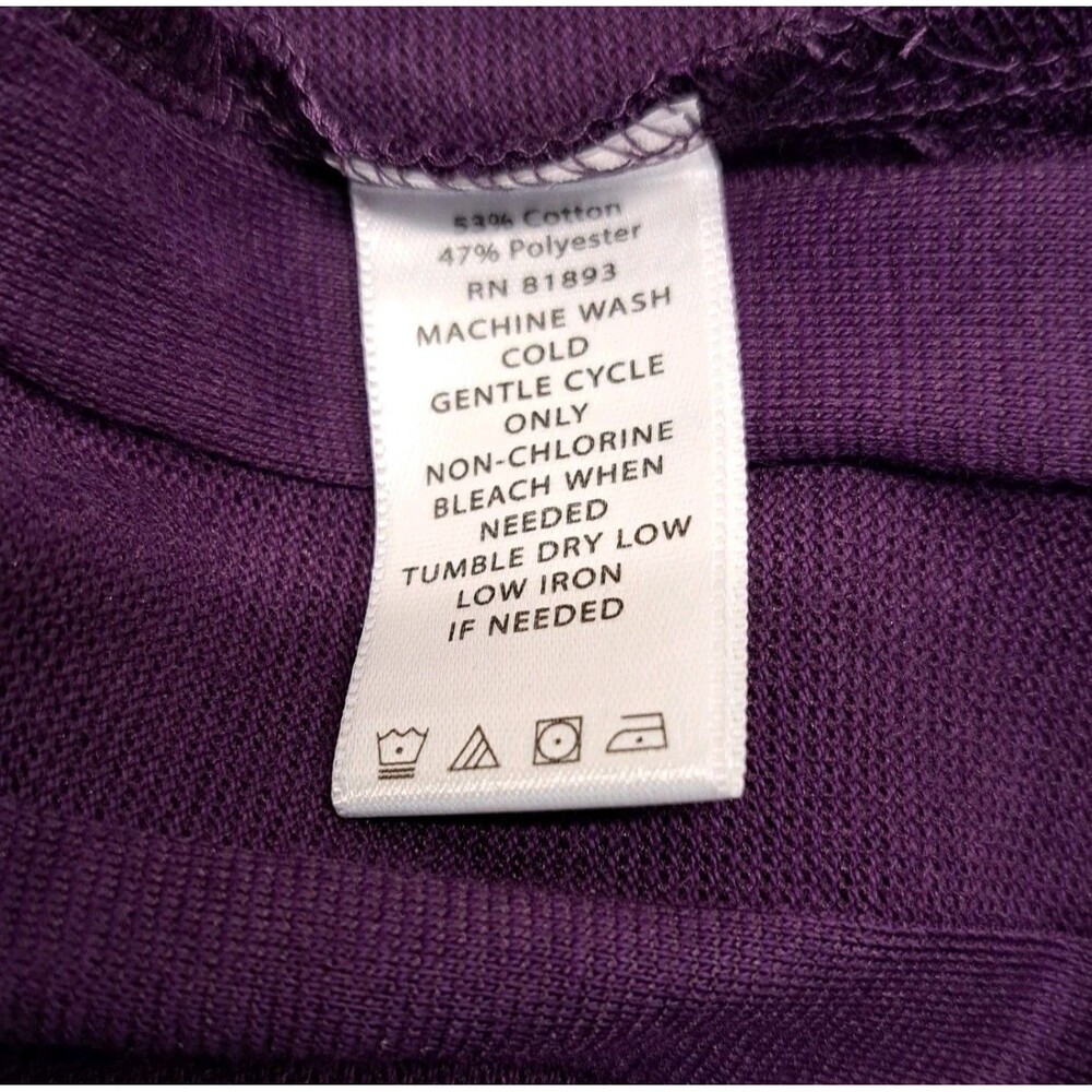 D&Co Plum Ribbed 3/4 Sleeve Top Women's 2XL - Picture 4 of 7